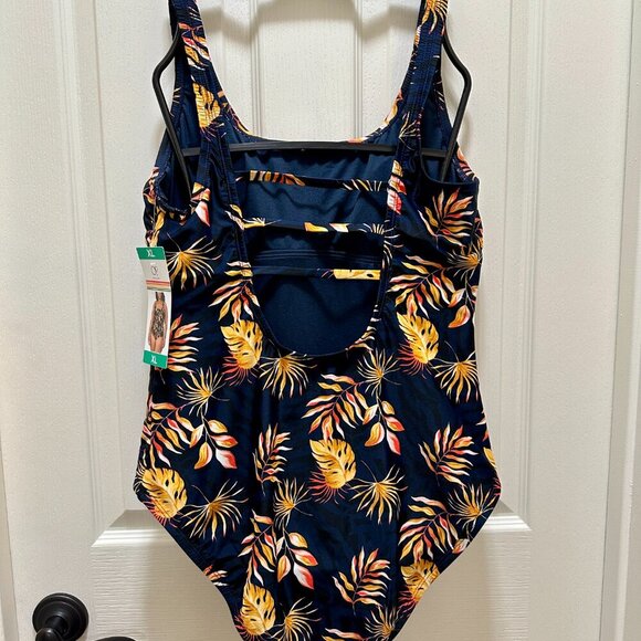 New Ocean Pacific OP One Piece Swimwear Size XL Swimsuit Upf 50+ Tropical Floral - Picture 9 of 11